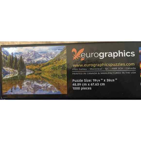 Eurographics ”Rocky Mountains: Colorado, USA” 1000 Piece Puzzle Trees Water - Picture 2 of 2